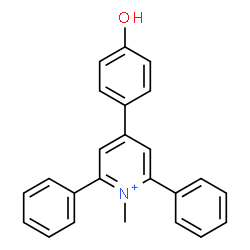 ChemSpider 2D Image | 4-(4-Hydroxyphenyl)-1-methyl-2,6-diphenylpyridinium | C24H20NO
