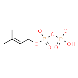 ChemSpider 2D Image | Diphosphoric acid, mono(3-methyl-2-buten-1-yl) ester, ion(2-) | C5H10O7P2