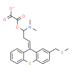 ChemSpider 2D Image | {[(3E)-1-(Dimethylamino)-3-{2-[(methylsulfanyl)methyl]-9H-thioxanthen-9-ylidene}propyl]oxy}(oxo)acetate | C22H22NO4S2
