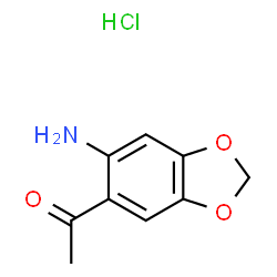 ChemSpider 2D Image | 2'-AMINO-4',5'-METHYLENEDIOXYACETOPHENONE HYDROCHLORIDE | C9H10ClNO3