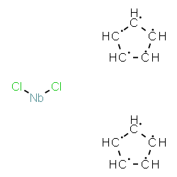ChemSpider 2D Image | 1,2,3,4,5-Cyclopentanepentayl - dichloroniobium (2:1) | C10H10Cl2Nb