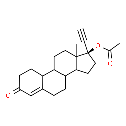 ChemSpider 2D Image | (8xi,9xi,10xi,13xi,14xi,17alpha)-3-Oxo-19-norpregn-4-en-20-yn-17-yl acetate | C22H28O3
