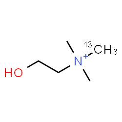 ChemSpider 2D Image | 2-Hydroxy-N,N-dimethyl-N-(~13~C)methylethanaminium | C413CH14NO