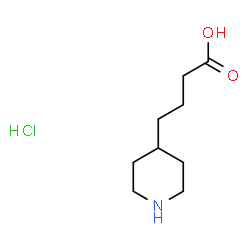 ChemSpider 2D Image | 4-Piperidine butyric acid hydrochloride | C9H18ClNO2