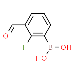 ChemSpider 2D Image | 2-Fluoro-3-formylphenylboronic acid | C7H6BFO3