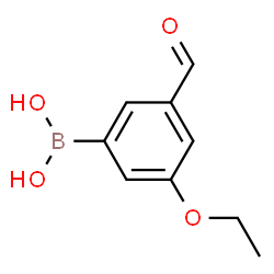 ChemSpider 2D Image | 3-Ethoxy-5-formylphenylboronic acid | C9H11BO4