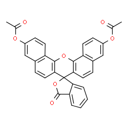 ChemSpider 2D Image | 3-Oxo-3H-spiro[2-benzofuran-1,7'-dibenzo[c,h]xanthene]-3',11'-diyl diacetate | C32H20O7