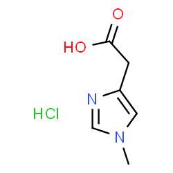ChemSpider 2D Image | 2-(1-Methyl-1H-imidazol-4-yl)acetic acid hydrochloride | C6H9ClN2O2