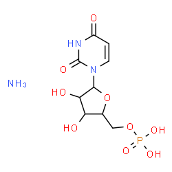 ChemSpider 2D Image | 1-(5-O-Phosphonopentofuranosyl)-2,4(1H,3H)-pyrimidinedione ammoniate (1:1) | C9H16N3O9P
