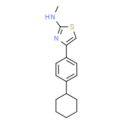 ChemSpider 2D Image | 4-(4-Cyclohexylphenyl)-N-methyl-1,3-thiazol-2-amine | C16H20N2S