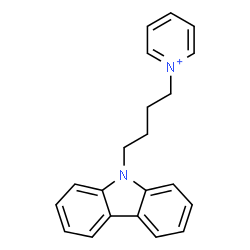 ChemSpider 2D Image | 1-[4-(9H-Carbazol-9-yl)butyl]pyridinium | C21H21N2