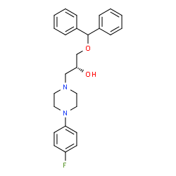 ChemSpider 2D Image | (2R)-1-(Diphenylmethoxy)-3-[4-(4-fluorophenyl)-1-piperazinyl]-2-propanol | C26H29FN2O2