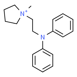 ChemSpider 2D Image | 1-[2-(Diphenylamino)ethyl]-1-methylpyrrolidinium | C19H25N2