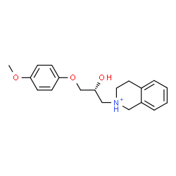 ChemSpider 2D Image | 2-[(2R)-2-Hydroxy-3-(4-methoxyphenoxy)propyl]-1,2,3,4-tetrahydroisoquinolinium | C19H24NO3