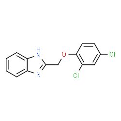ChemSpider 2D Image | 2-(2,4-Dichloro-phenoxymethyl)-1H-benzoimidazole | C14H10Cl2N2O