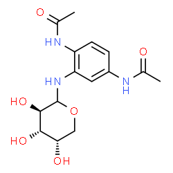 ChemSpider 2D Image | N-(2,5-Diacetamidophenyl)-L-arabinopyranosylamine | C15H21N3O6