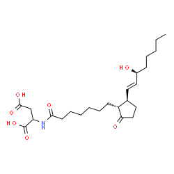 ChemSpider 2D Image | N-[(13E,15S)-15-Hydroxy-1,9-dioxoprost-13-en-1-yl]aspartic acid | C24H39NO7