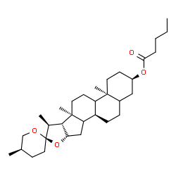 ChemSpider 2D Image | (3alpha,9xi,14xi,25R)-Spirostan-3-yl valerate | C32H52O4