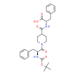 ChemSpider 2D Image | N-{[1-(N-{[(2-Methyl-2-propanyl)oxy]carbonyl}-L-phenylalanyl)-4-piperidinyl]carbonyl}-L-phenylalanine | C29H37N3O6