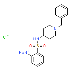 ChemSpider 2D Image | 2-[(1-Benzyl-4-piperidinyl)sulfamoyl]anilinium chloride | C18H24ClN3O2S