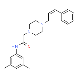 ChemSpider 2D Image | N-(3,5-Dimethylphenyl)-2-{4-[(2Z)-3-phenyl-2-propen-1-yl]-1-piperazinyl}acetamide | C23H29N3O