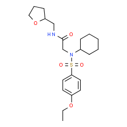 ChemSpider 2D Image | 2-(N-cyclohexyl-4-ethoxybenzenesulfonamido)-N-(oxolan-2-ylmethyl)acetamide | C21H32N2O5S