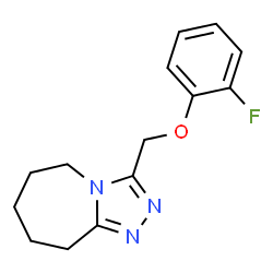 ChemSpider 2D Image | 3-[(2-Fluorophenoxy)methyl]-6,7,8,9-tetrahydro-5H-[1,2,4]triazolo[4,3-a]azepine | C14H16FN3O