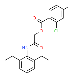 ChemSpider 2D Image | 2-[(2,6-Diethylphenyl)amino]-2-oxoethyl 2-chloro-4-fluorobenzoate | C19H19ClFNO3