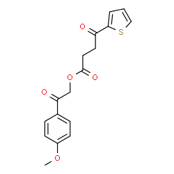 ChemSpider 2D Image | 2-(4-Methoxyphenyl)-2-oxoethyl 4-oxo-4-(2-thienyl)butanoate | C17H16O5S
