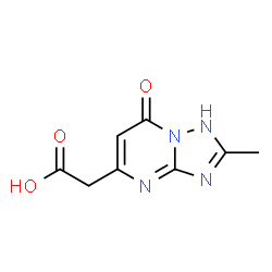 ChemSpider 2D Image | {2-methyl-7-oxo-4H-[1,2,4]triazolo[1,5-a]pyrimidin-5-yl}acetic acid | C8H8N4O3