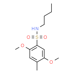 ChemSpider 2D Image | N-Butyl-2,5-dimethoxy-4-methylbenzenesulfonamide | C13H21NO4S