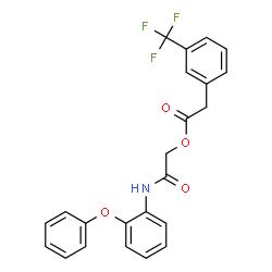 ChemSpider 2D Image | 2-Oxo-2-[(2-phenoxyphenyl)amino]ethyl [3-(trifluoromethyl)phenyl]acetate | C23H18F3NO4