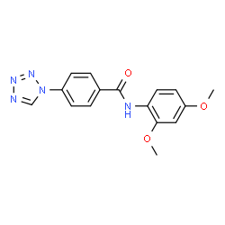 ChemSpider 2D Image | N-(2,4-Dimethoxyphenyl)-4-(1H-tetrazol-1-yl)benzamide | C16H15N5O3