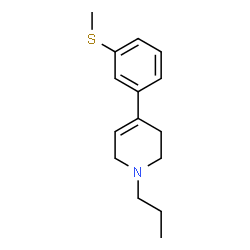 ChemSpider 2D Image | 4-(3-(Methylthio)phenyl)-1-propyl-1,2,3,6-tetrahydropyridine | C15H21NS