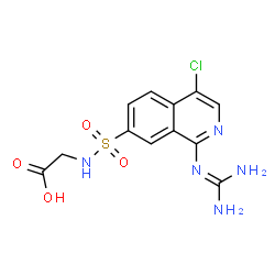 ChemSpider 2D Image | N-[(1-Carbamimidamido-4-chloro-7-isoquinolinyl)sulfonyl]glycine | C12H12ClN5O4S