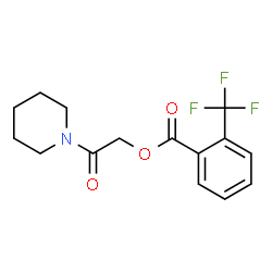 ChemSpider 2D Image | 2-Oxo-2-(1-piperidinyl)ethyl 2-(trifluoromethyl)benzoate | C15H16F3NO3