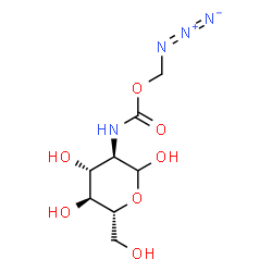 ChemSpider 2D Image | 2-{[(Azidomethoxy)carbonyl]amino}-2-deoxy-D-glucopyranose | C8H14N4O7