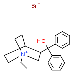 ChemSpider 2D Image | 1-Ethyl-3-[hydroxy(diphenyl)methyl]-1-azoniabicyclo[2.2.2]octane bromide | C22H28BrNO