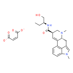 ChemSpider 2D Image | (6aR,9R)-N-[(1S)-1-(hydroxymethyl)propyl]-4,7-dimethyl-6,6a,8,9-tetrahydroindolo[4,3-fg]quinoline-9-carboxamide;(Z)-but-2-enedioate | C25H29N3O6