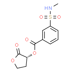 ChemSpider 2D Image | (3R)-2-Oxotetrahydro-3-furanyl 3-(methylsulfamoyl)benzoate | C12H13NO6S
