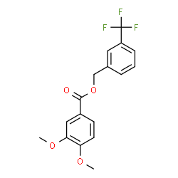 ChemSpider 2D Image | 3-(Trifluoromethyl)benzyl 3,4-dimethoxybenzoate | C17H15F3O4