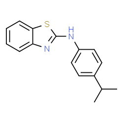 ChemSpider 2D Image | Benzothiazol-2-yl-(4-isopropyl-phenyl)-amine | C16H16N2S