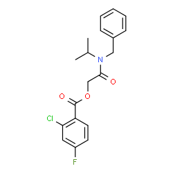 ChemSpider 2D Image | 2-[Benzyl(isopropyl)amino]-2-oxoethyl 2-chloro-4-fluorobenzoate | C19H19ClFNO3