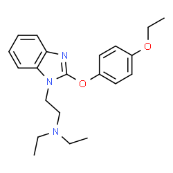 ChemSpider 2D Image | 2-[2-(4-Ethoxyphenoxy)-1H-benzimidazol-1-yl]-N,N-diethylethanamine | C21H27N3O2