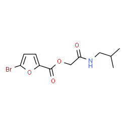ChemSpider 2D Image | 2-(Isobutylamino)-2-oxoethyl 5-bromo-2-furoate | C11H14BrNO4