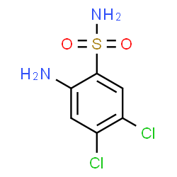 ChemSpider 2D Image | 2-Amino-4,5-dichlorobenzenesulfonamide | C6H6Cl2N2O2S