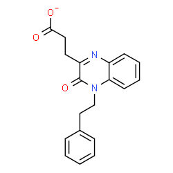 ChemSpider 2D Image | 3-[3-Oxo-4-(2-phenylethyl)-3,4-dihydro-2-quinoxalinyl]propanoate | C19H17N2O3
