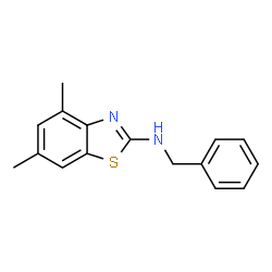 ChemSpider 2D Image | Benzyl-(4,6-dimethyl-benzothiazol-2-yl)-amine | C16H16N2S