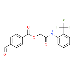 ChemSpider 2D Image | 2-Oxo-2-{[2-(trifluoromethyl)phenyl]amino}ethyl 4-formylbenzoate | C17H12F3NO4