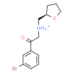ChemSpider 2D Image | 2-(3-Bromophenyl)-2-oxo-N-[(2R)-tetrahydro-2-furanylmethyl]ethanaminium | C13H17BrNO2